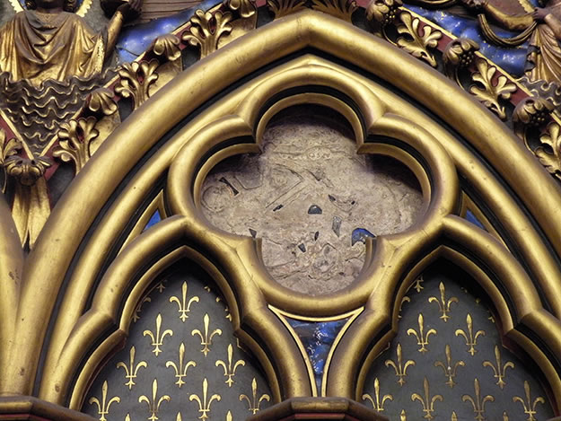 Photo. Sainte-Chapelle, intérieur, médaillon, détail