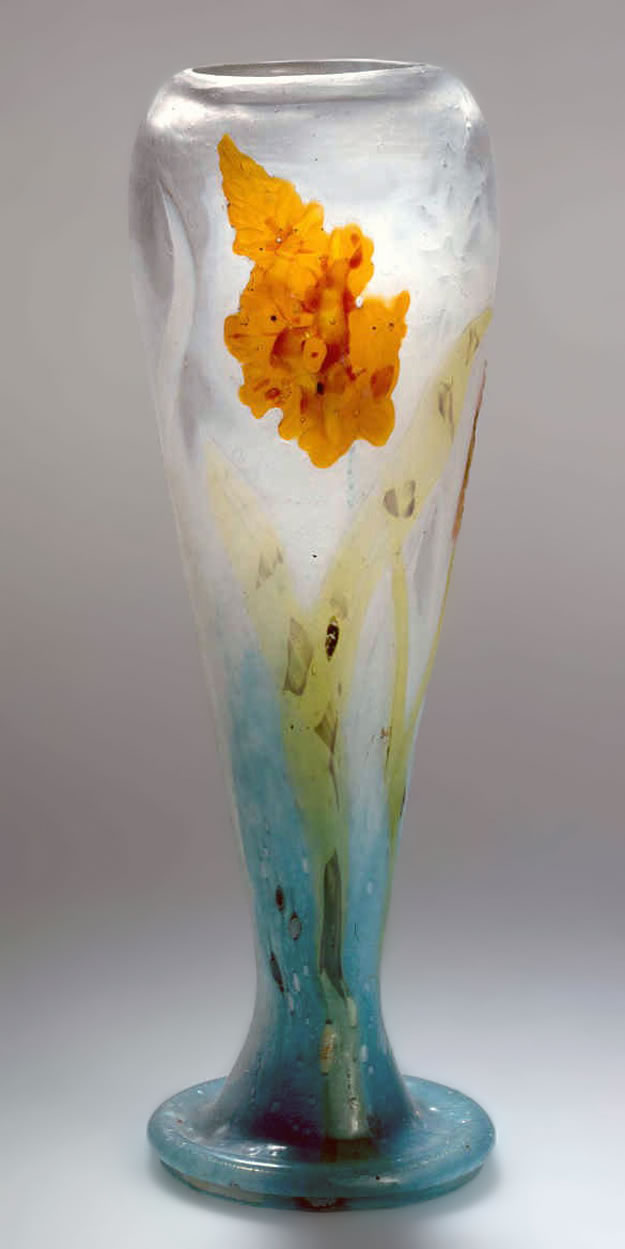 Photo. Gallé,vase Orchidées